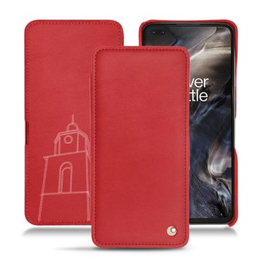 Housse cuir OnePlus Nord -  - Rouge - Cuir lisse premium