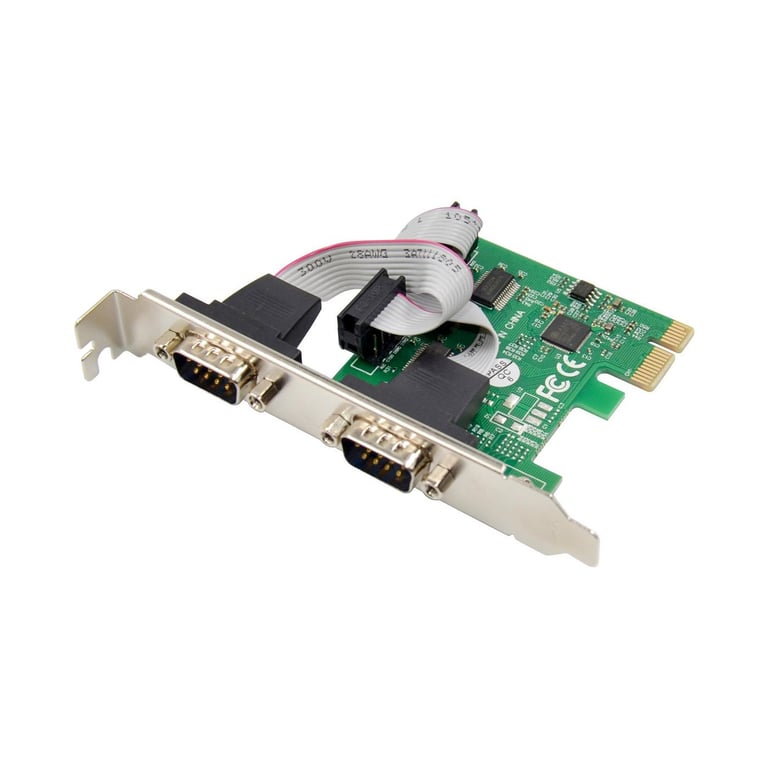 Carte Contrôleur MicroConnect 2 Port Serial PCIe – 2 Ports Série DB9 RS-232 - vue 3