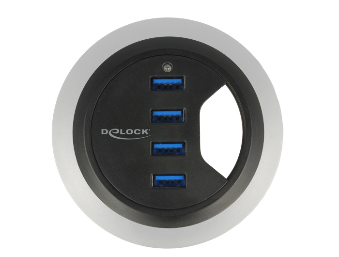 DeLock Hub de bureau USB A 3.0 à 4 ports - vue 1