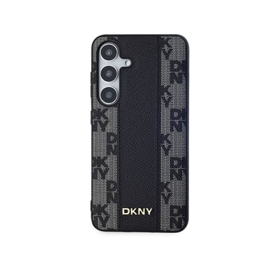 Coque pour Galaxy S24 Plus Compatible MagSafe Motif à Carreaux Ultra-Chic Noir