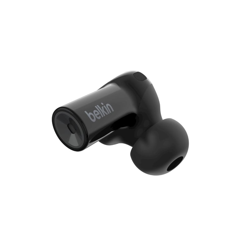Belkin Écouteurs True Wireless SoundForm Freedom (Localiser d'Apple, écouteurs Bluetooth avec étui de recharge sans fil, certification IPX5 avec basses profondes, pour iPhone et Android, noirs)