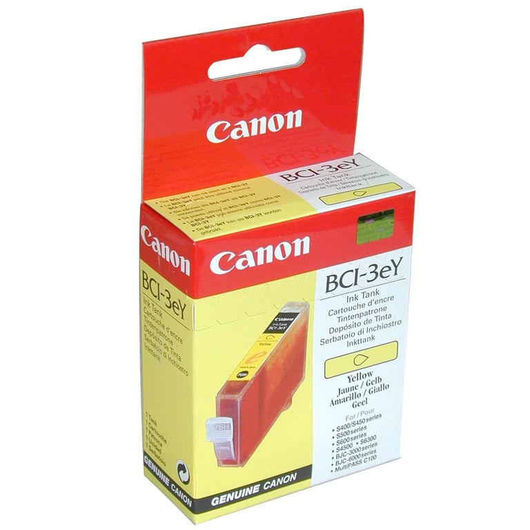 Canon BCI 3EY Jaune originale réservoir d'encre pour BJC 3000 6000 6100 6200 6500 S400 450 4500 500 520 600 630 6300 750 - vue 2