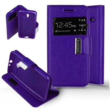 Etui Folio Violet compatible Alcatel One Touch Pixi 3 4.5