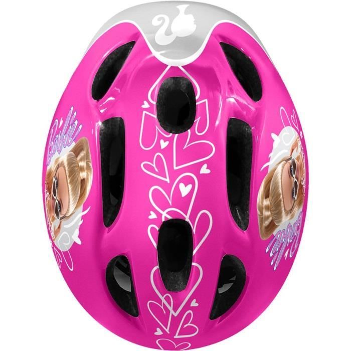 Casque + Coudieres/Genouilleres STAMP - Barbie - Rose - Enfant - Neuf