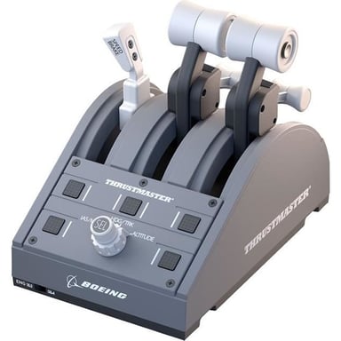 Joystick d'avion Thrustmaster TCA Quadrant Boeing Edition H.E.A.R.T 3 axes 16 bits USB Gris pour PC et Xbox
