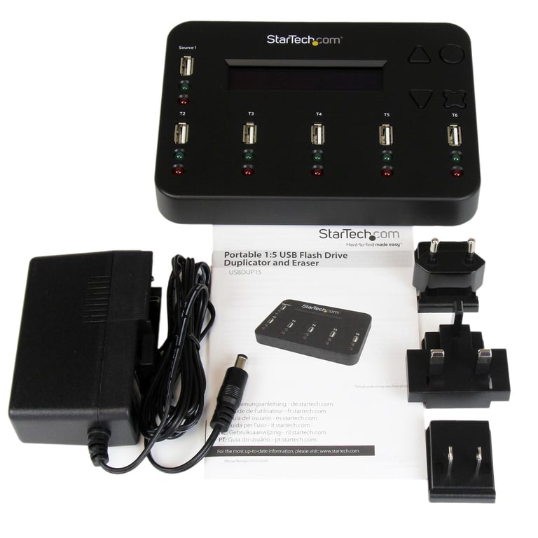 StarTech.com Duplicateur et Effaceur Autonome de 1 à 5 clés USB Copieur de Plusieurs Clés USB Copie Système et Fichier et Secteur par Secteur 1 5 Gomin Effacement en 3 Passes Affichage LCD Neuf - vue 2