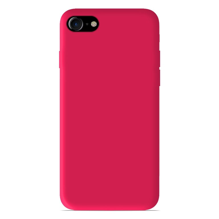 Coque silicone unie compatible Mat Rose Apple iPhone 8 Plus - 1001 coques