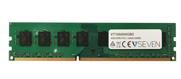 V7 4GB DDR3 PC3 10600 1333mhz DIMM Desktop Module de mémoire V7106004GBD Neuf