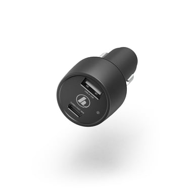 Chargeur pour voiture, USB-C, Power Delivery (PD)/Qualcomm®+USB-A, 30W, noir