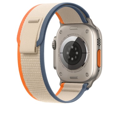 Apple MT5W3ZM/A accessorio indossabile intelligente Banda Beige, Arancione Nylon, Poliestere riciclato, Titanio, Spandex