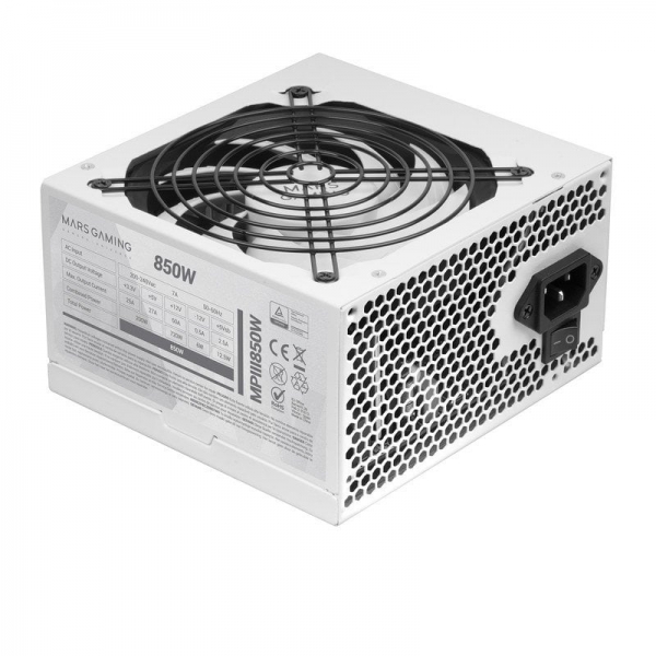 Alimentation Mars Gaming MPIII850 Efficacité APFC NUMÉRIQUE 99 % Fonctionnement silenc Neuf