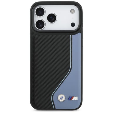 Custodia BMW M Carbon Logo MagSafe per iPhone 17 Pro Max blu