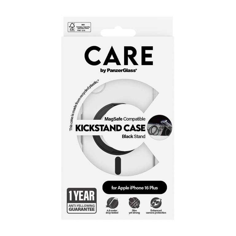 PanzerGlass Coque Feature Kickstand iPhone 16 Plus - vue 3