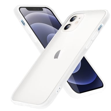 Coque pour Apple iPhone 12 PRO MAX en Transparent Givré Housse de protection Étui hybride avec intérieur en silicone TPU et dos en plastique mat