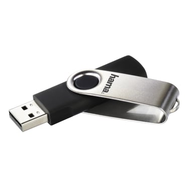 Memoria USB ''Rotate'', USB 2.0, 8 GB, 10 MB/s, negro/plateado