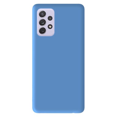 Coque silicone unie Mat Bleu compatible Samsung Galaxy A72 4G