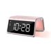 Réveil numérique Caliber - Réveil avec charge sans fil - Horloge numérique - Réglable en luminosité - Deux alarmes - Convient comme réveil pour enfants - Veilleuse à 8 couleurs - Couleur rose (HCG019QI-PI)