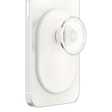PopSockets Soporte PopGrip MagSafe Retráctil para iPhone, Soporte Magnético y Selfie Blanco