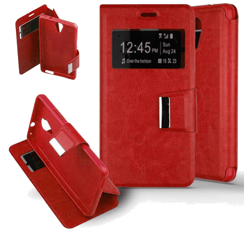 Etui Folio compatible Rouge Orange Rise 51
