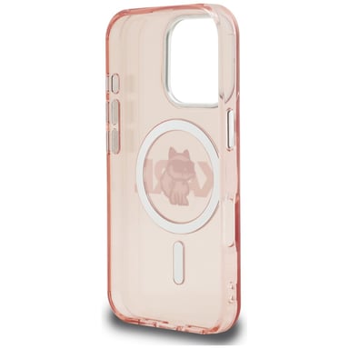 Custodia Karl Lagerfeld IML Choupette Sketch Logo MagSafe per iPhone 16 Pro, rosa