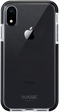Funda de malla deportiva para Apple iPhone XR, bordes negros transparentes
