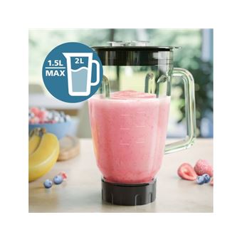 Bol mixeur Philips Série 5000 HR3040/00 1200W 2L en verre Noir