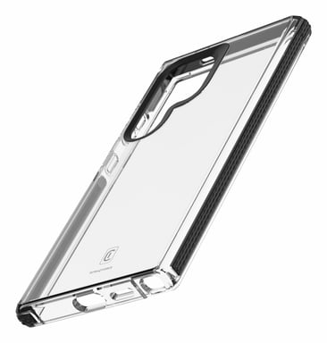 Cellularline Tetra Force Strong Guard - Galaxy S24 Ultra Funda flexible ultraprotectora y antichoque con tecnología antibacteriana Microban® integrada
