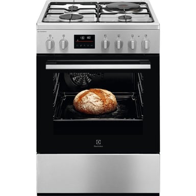 Cuisinière mixte Electrolux EKM668989X SteamBake 4 foyers 57 L Inox