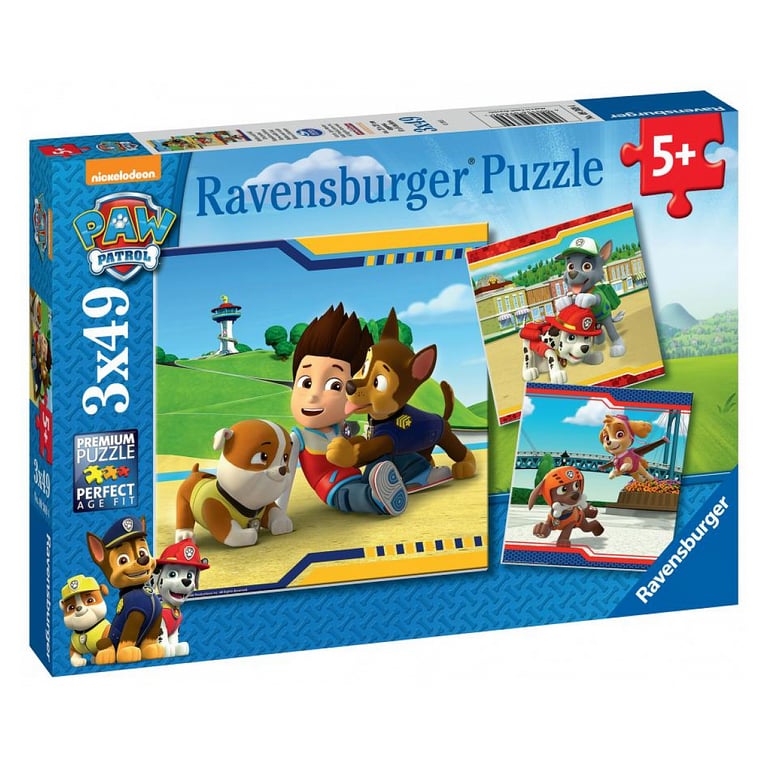 Puzzle 3 x 49 pièces : Pat'Patrouille : Héros à fourrure Ravensburger France - vue 3