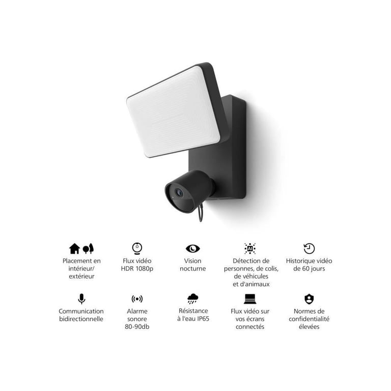 Caméra de surveillance HUE SECURE projecteur Floodlight - vue 4