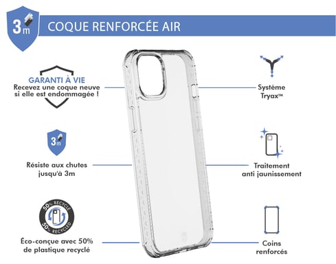 Force Case Funda para iPhone 14 Plus AIR Reforzada Transparente