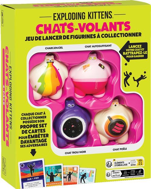 Jeu d'ambiance Asmodee Chats-volants Pack 4 - Neuf