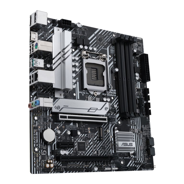 ASUS PRIME B560M A Carte mère micro ATX Socket LGA1200 B560 Chipset USB 3.2 Gen 2 USB 3.2 Gen 1 USB C Gen2 Gigabit LAN carte graphique embarquée unité centrale requise audio... - vue 4