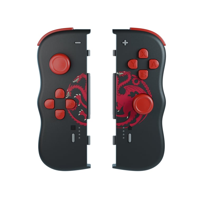 Lexip HBO Game of Thrones Targaryen Noir, Rouge Bluetooth Manette de jeu Nintendo Switch, Nintendo Switch OLED - Neuf