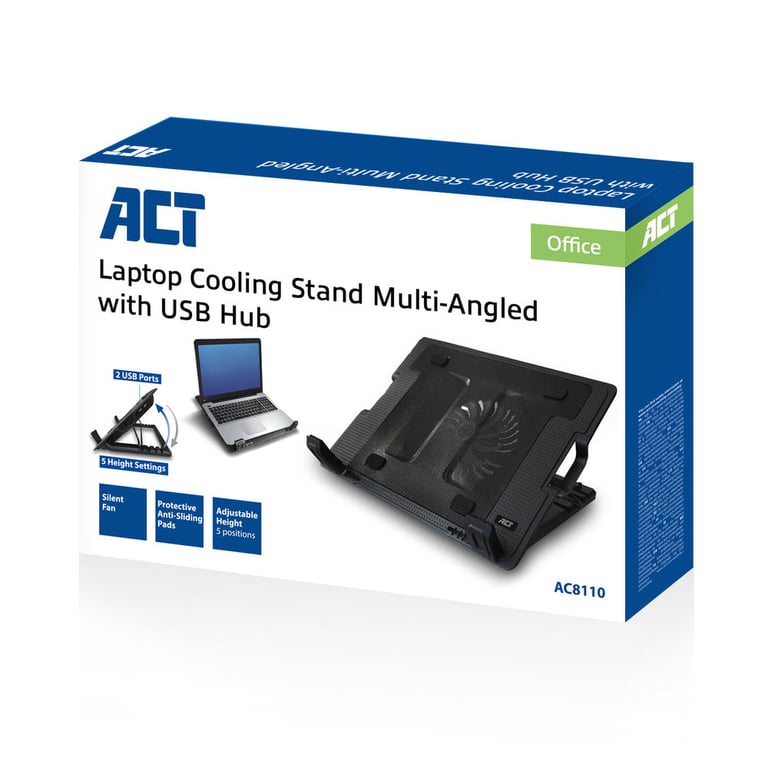 ACT AC8110 système de refroidissement pour ordinateurs portables 43 9 cm 17.3 1000 trmin Neuf - vue 2