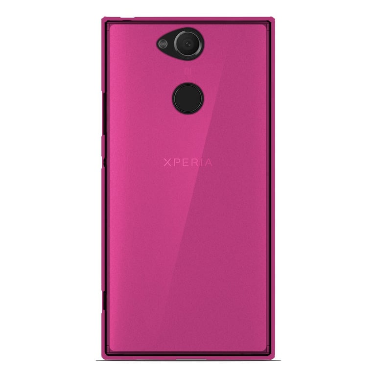 Coque silicone unie compatible Givré Rose Sony Xperia XA2 - 1001 coques