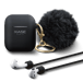 Fashionista Pompon & Shell per Apple AirPods con cinturino magnetico automatico, nero notte