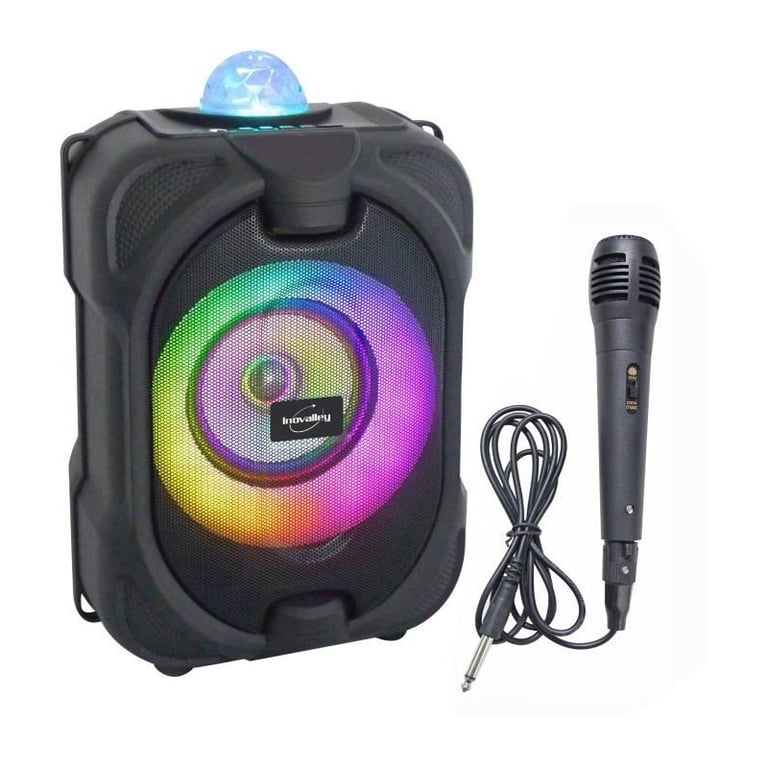 Enceinte lumineuse Bluetooth pour karaoké INOVALLEY DANCE CUBE 44 Effet kaléidoscope LED - vue 2