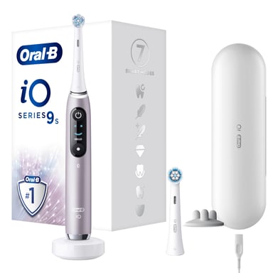 Spazzolino rotante oscillante per adulti Oral-B iO 9S Rosa, Bianco