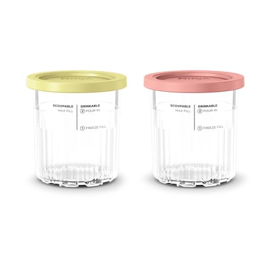 Dos recipientes para postre Ninja NC501 compatibles con la heladera Creami NC501EU