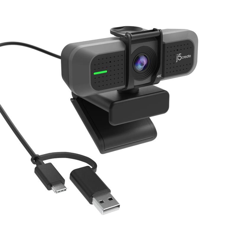 Webcam J5CREATE JVU430-N – 4K Ultra HD, 8MP, Microphones Intégrés - vue 3