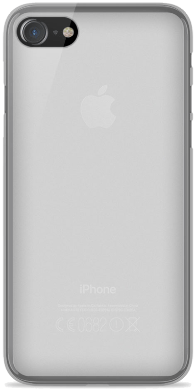 Coque silicone unie compatible Givré Blanc Apple iPhone 7 Plus iPhone 8 Plus