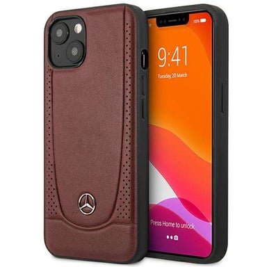 Custodia Mercedes per iPhone 15 6,1'' rosso Custodia rigida in pelle Urban Bengale