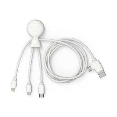 Xoopar XP71024.38LR câble de téléphone portable Blanc 1 m USB C + USB A Lightning + micro-USB B + USB C