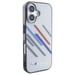 Funda BMW para iPhone 16 Plus 6.7'' gris Motosport funda rígida IML Random Stripes