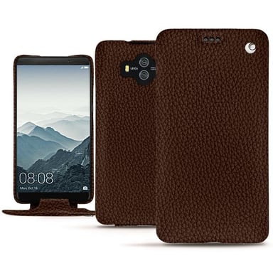Housse cuir Huawei Mate 10 -  - Marron - Cuir grainé