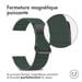 imoshion Bracelet en cuir magnétique - Connexion universelle 20 mm - Vert