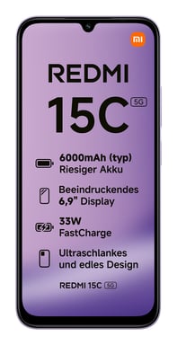 Smartphone Xiaomi Redmi 15C 4GB- 128GB- 6.9'- 5G- Purpura