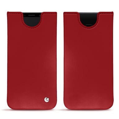 Pochette cuir Samsung Galaxy S9 - Pochette - Rouge - Cuir lisse