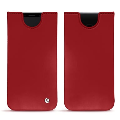 Pochette cuir Samsung Galaxy S9 -  - Rouge - Cuir lisse